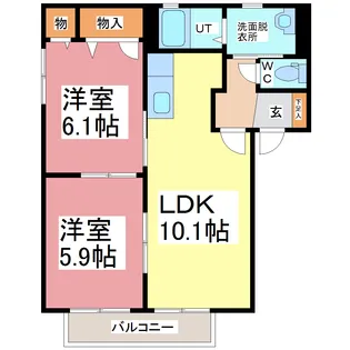 バリュージュY・K【2階】の間取り