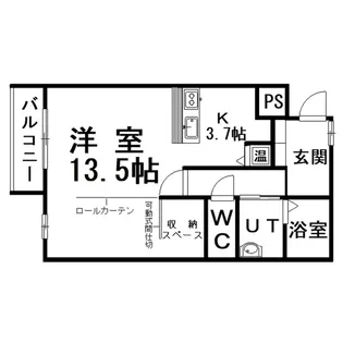 アビタパークサイド昭和中央【1階】の間取り
