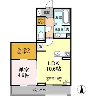 D-room東泉町 A【3階】の間取り