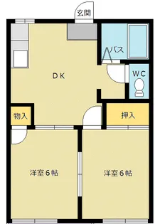 清水ハイツ【1階】の間取り