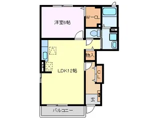 セレーノ スパッツィオI・B【1階】の間取り