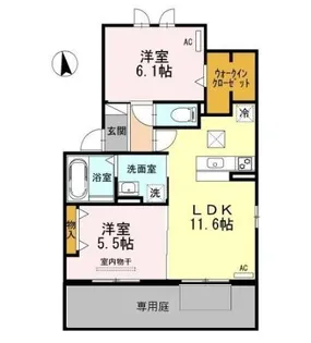 セジュール 三ツ池【1階】の間取り