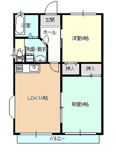 メゾンフルールD【2階】の間取り