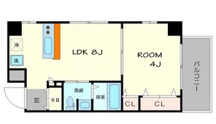 アドーラブル船場【5階】の間取り