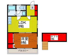 パークハイム元郷【2階】の間取り