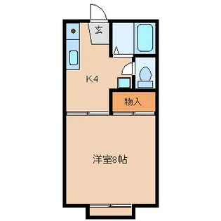 ビューバレー桑野【2階】の間取り