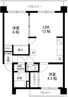 常盤台マイコーポ【1階】の間取り