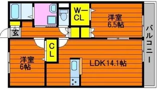 アベニ―ルA棟【2階】の間取り