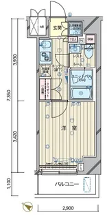 ルーブル川崎貝塚弐番館【11階】の間取り