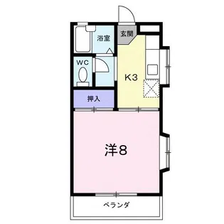 コーポきいちご【2階】の間取り