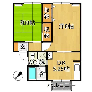 エステートアイ【2階】の間取り