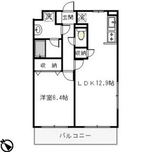 レスティア【1階】の間取り