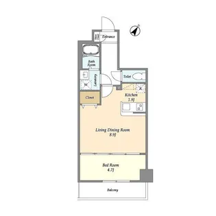 東京都板橋区南常盤台1【マンション】の間取り