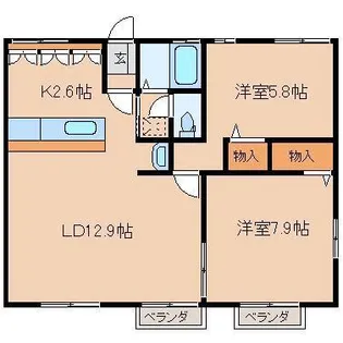 シティハイムラベンダー【1階】の間取り