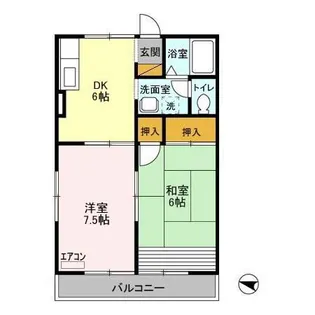 ヴェルデめいわ B【2階】の間取り