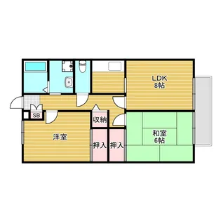 コンフォーレ上野西C棟【2階】の間取り