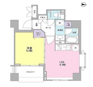 埼玉県さいたま市中央区大戸4【マンション】の間取り