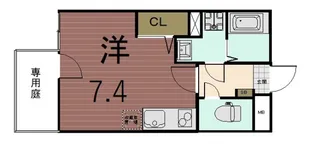 グランデコート大宅SOUTH【1階】の間取り