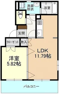 1LDKの間取り画像