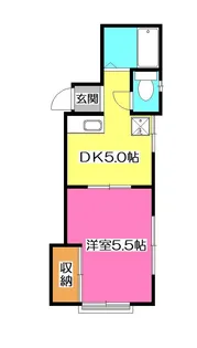 東京都東村山市秋津町3【アパート】の間取り