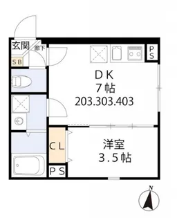 グラシア・ベイ大森【3階】の間取り