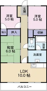 グリーンハイツB【3階】の間取り