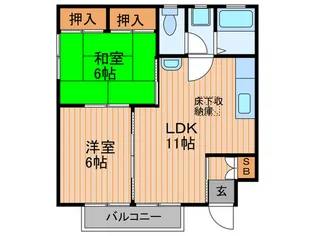 藤本第2ハイツの間取り