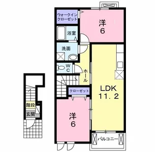 2LDKの間取り画像