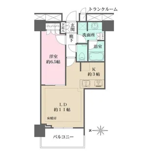 パークハウス清澄白河タワー【6階】の間取り