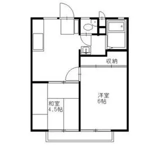 菊地ハイツ A棟【2階】の間取り