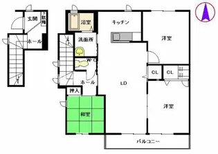 熊本県熊本市北区楠8【アパート】の間取り