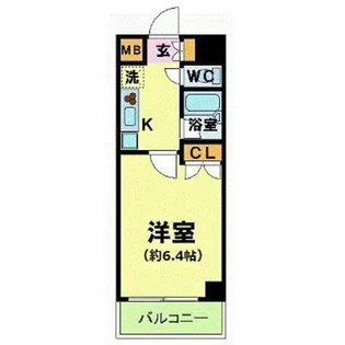パレステュディオ南麻布【4階】の間取り
