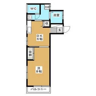 スマイルガーデン柏井【2階】の間取り