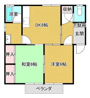 シャンテ吉田A【2階】の間取り
