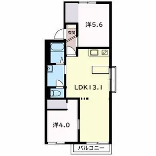サニーコーポ B【2階】の間取り
