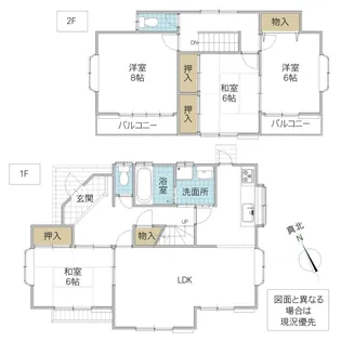 茨城県水戸市百合が丘町【一戸建】の間取り