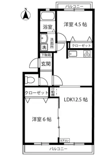 ディアコート向ヶ丘【3階】の間取り