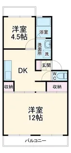 第2ヤマダマンション【1階】の間取り