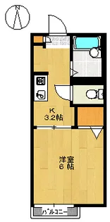 シルキーハイツ【2階】の間取り