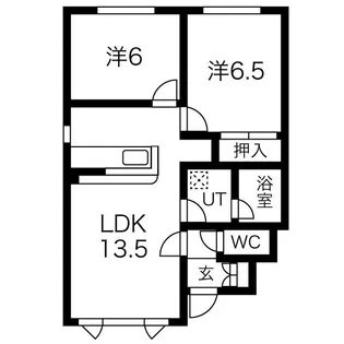 北海道札幌市西区西町南17【アパート】の間取り