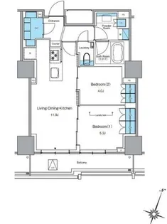 ルフォンプログレ渋谷ヒルトップ【17階】の間取り
