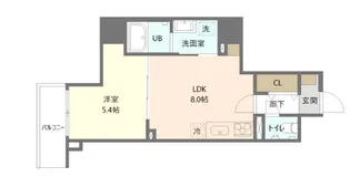 オークレジデンス亀沢【6階】の間取り