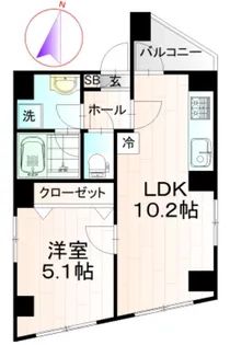 アンリシェール板橋【8階】の間取り