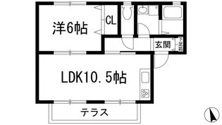 シャティハイム【1階】の間取り