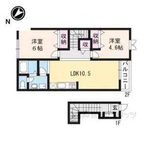 ミニヨンB【2階】の間取り