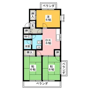 サンライズ栄【2階】の間取り