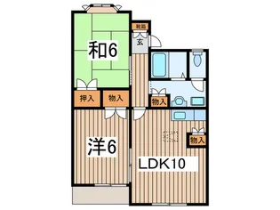 神田ハイツ【1階】の間取り