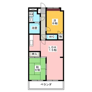 メゾンドヨサミA棟【2階】の間取り