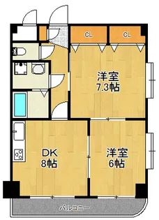神奈川県横浜市港北区日吉5【マンション】の間取り