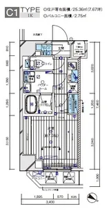 メインステージ横濱伊勢佐木III【5階】の間取り